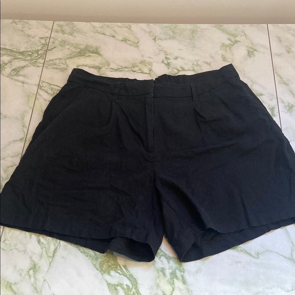 Old Navy Black Women's Linen Trouser Shorts